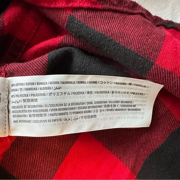 Hollister Red & Black Button Up Flannel - Picture 5 of 5